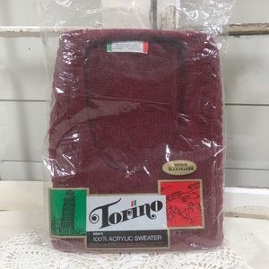 Vintage Men Sleeveless Acrylic Sweater Torino